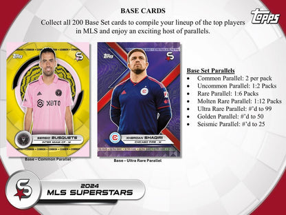 2024 Topps MLS SuperStars Soccer Hobby Box - Columbia Hobby - Sports Card Boxes - Toploaders - Card Savers