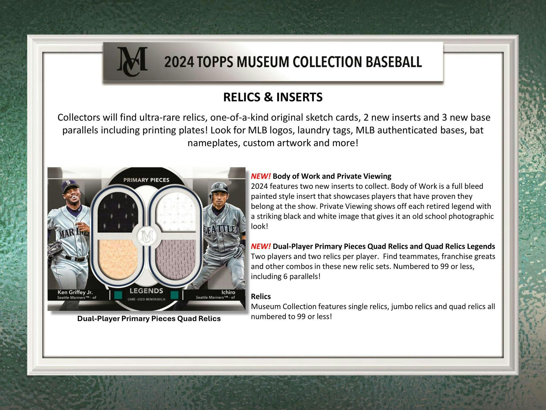 2024 Topps Museum Collection Baseball Hobby Box - Columbia Hobby - Sports Card Boxes - Toploaders - Card Savers