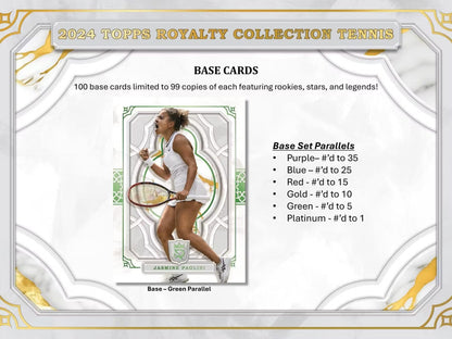 2024 Topps Royalty Collection Tennis Hobby Box - Columbia Hobby - Sports Card Boxes - Toploaders - Card Savers