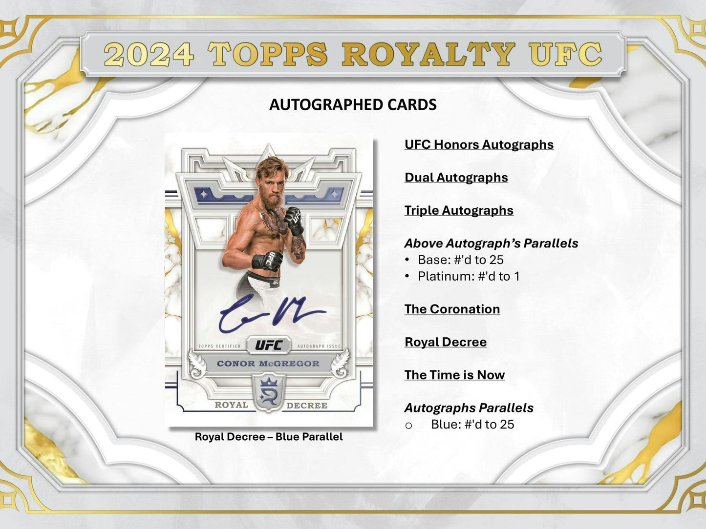 2024 Topps Royalty UFC Hobby Box - Columbia Hobby - Sports Card Boxes - Toploaders - Card Savers