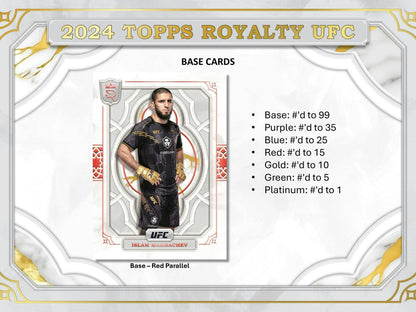 2024 Topps Royalty UFC Hobby Box - Columbia Hobby - Sports Card Boxes - Toploaders - Card Savers