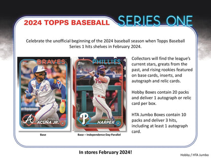 2024 Topps Series 1 Baseball Hobby Box - Columbia Hobby - Sports Card Boxes - Toploaders - Card Savers