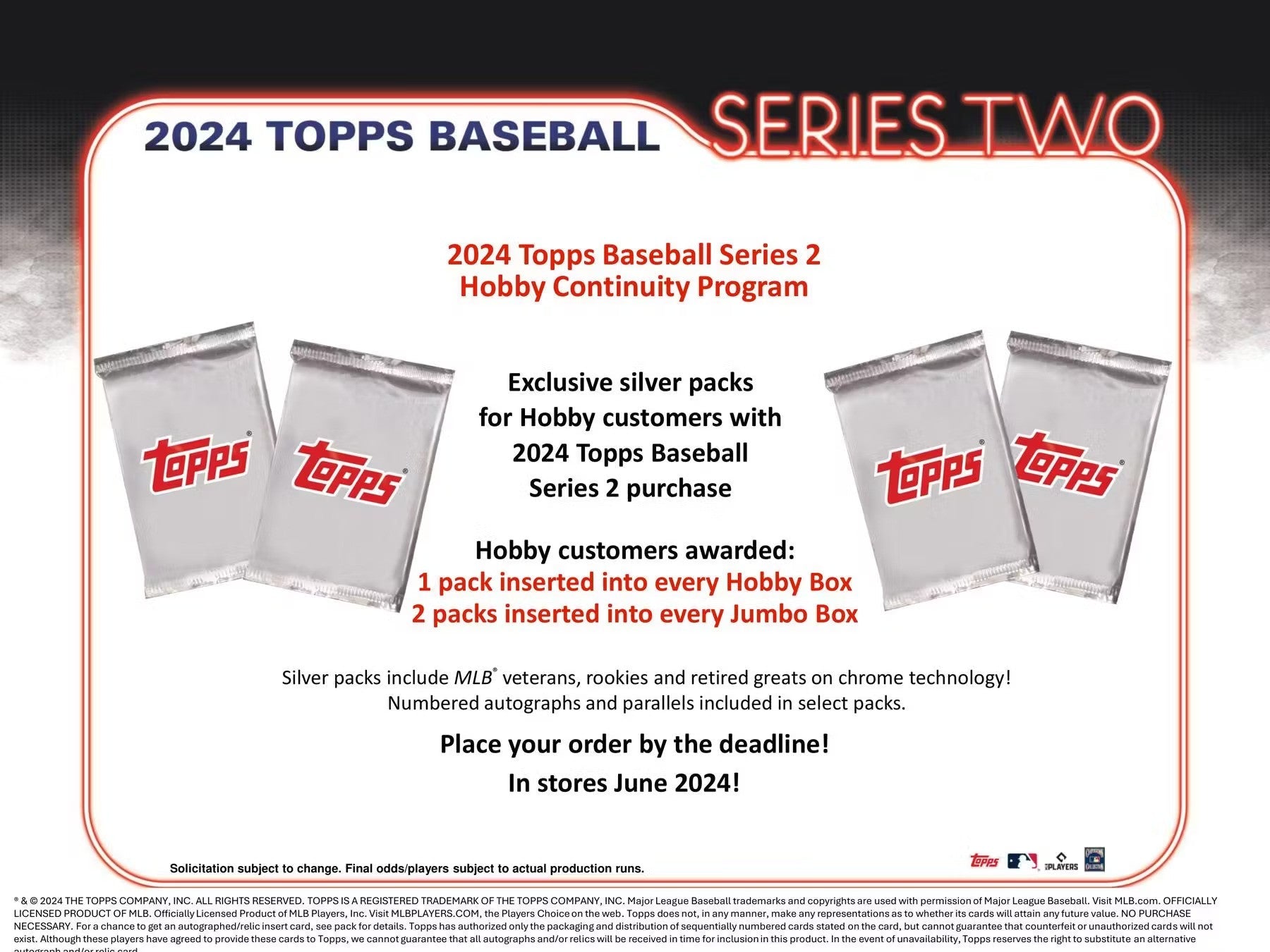 2024 Topps Series 2 Baseball Hobby Box - Columbia Hobby - Sports Card Boxes - Toploaders - Card Savers
