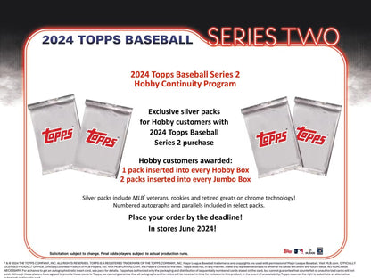 2024 Topps Series 2 Baseball Hobby Box - Columbia Hobby - Sports Card Boxes - Toploaders - Card Savers