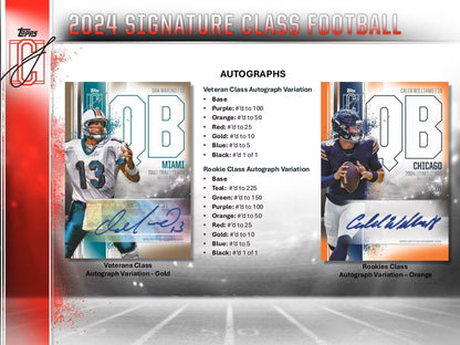 2024 Topps Signature Class Football Mega Box - Columbia Hobby - Sports Card Boxes - Toploaders - Card Savers