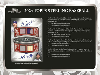 2024 Topps Sterling Baseball Hobby Box - Columbia Hobby - Sports Card Boxes - Toploaders - Card Savers