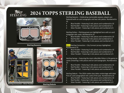 2024 Topps Sterling Baseball Hobby Box - Columbia Hobby - Sports Card Boxes - Toploaders - Card Savers