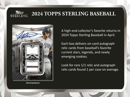 2024 Topps Sterling Baseball Hobby Box - Columbia Hobby - Sports Card Boxes - Toploaders - Card Savers