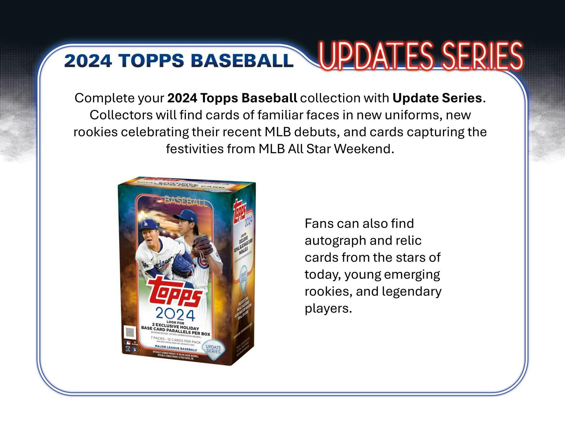 2024 Topps Update Series Baseball 7 - Pack Blaster Box - Columbia Hobby - Sports Card Boxes - Toploaders - Card Savers