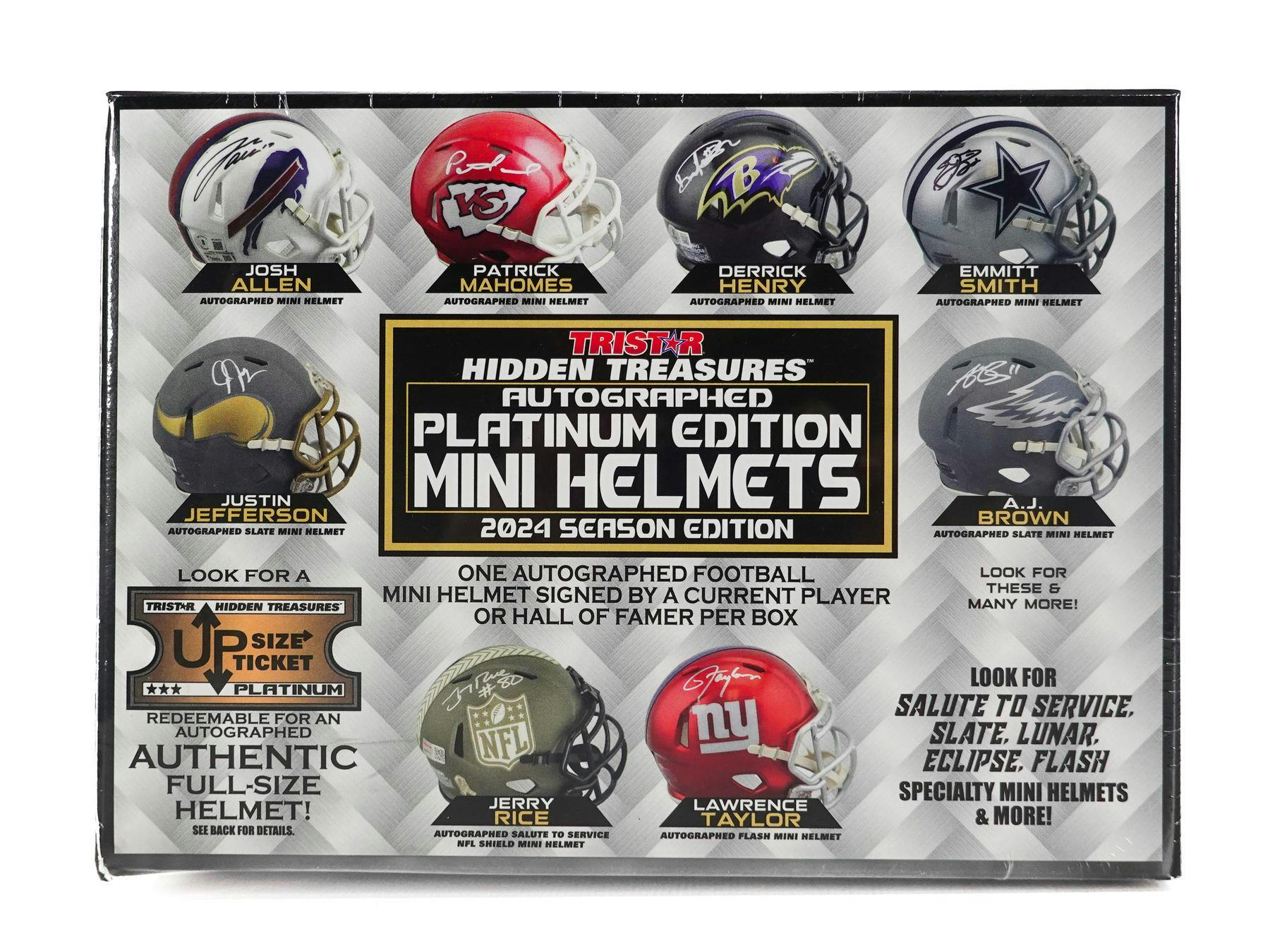 2024 TriStar Autograph Platinum Edition Football Mini Helmet Season Edition Hobby Box - Columbia Hobby - Sports Card Boxes - Toploaders - Card Savers