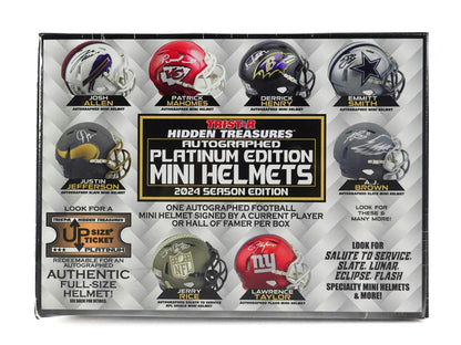 2024 TriStar Autograph Platinum Edition Football Mini Helmet Season Edition Hobby Box - Columbia Hobby - Sports Card Boxes - Toploaders - Card Savers