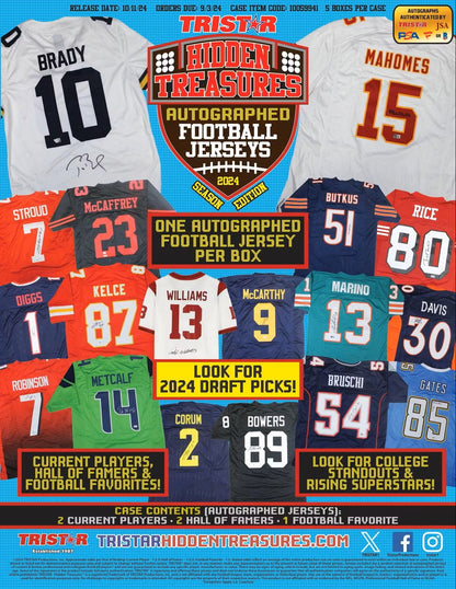 2024 TriStar Hidden Treasures Autographed Football Jerseys Season Edition Hobby Box - Columbia Hobby - Sports Card Boxes - Toploaders - Card Savers