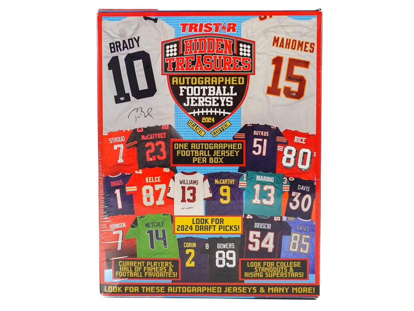 2024 TriStar Hidden Treasures Autographed Football Jerseys Season Edition Hobby Box - Columbia Hobby - Sports Card Boxes - Toploaders - Card Savers