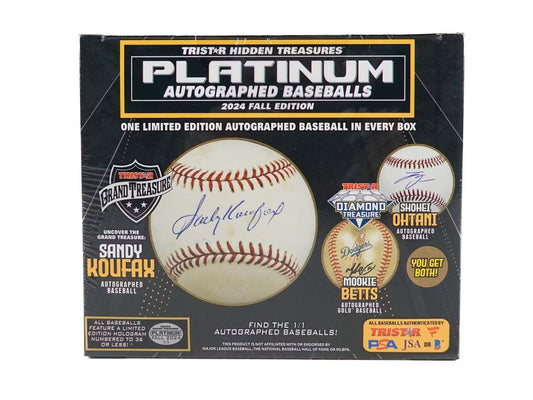 2024 TriStar Hidden Treasures Platinum Autographed Baseball Fall Edition Hobby Box - Columbia Hobby - Sports Card Boxes - Toploaders - Card Savers