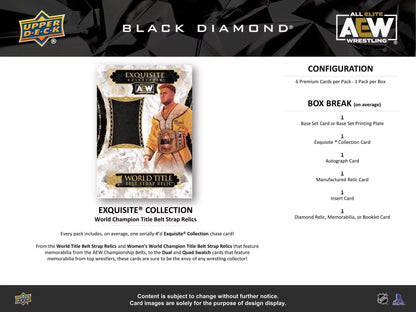 2024 Upper Deck AEW Black Diamond Wrestling Hobby - Columbia Hobby - Sports Card Boxes - Toploaders - Card Savers
