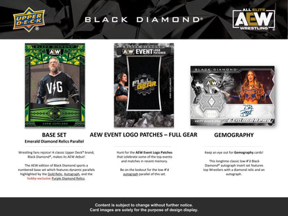 2024 Upper Deck AEW Black Diamond Wrestling Hobby - Columbia Hobby - Sports Card Boxes - Toploaders - Card Savers