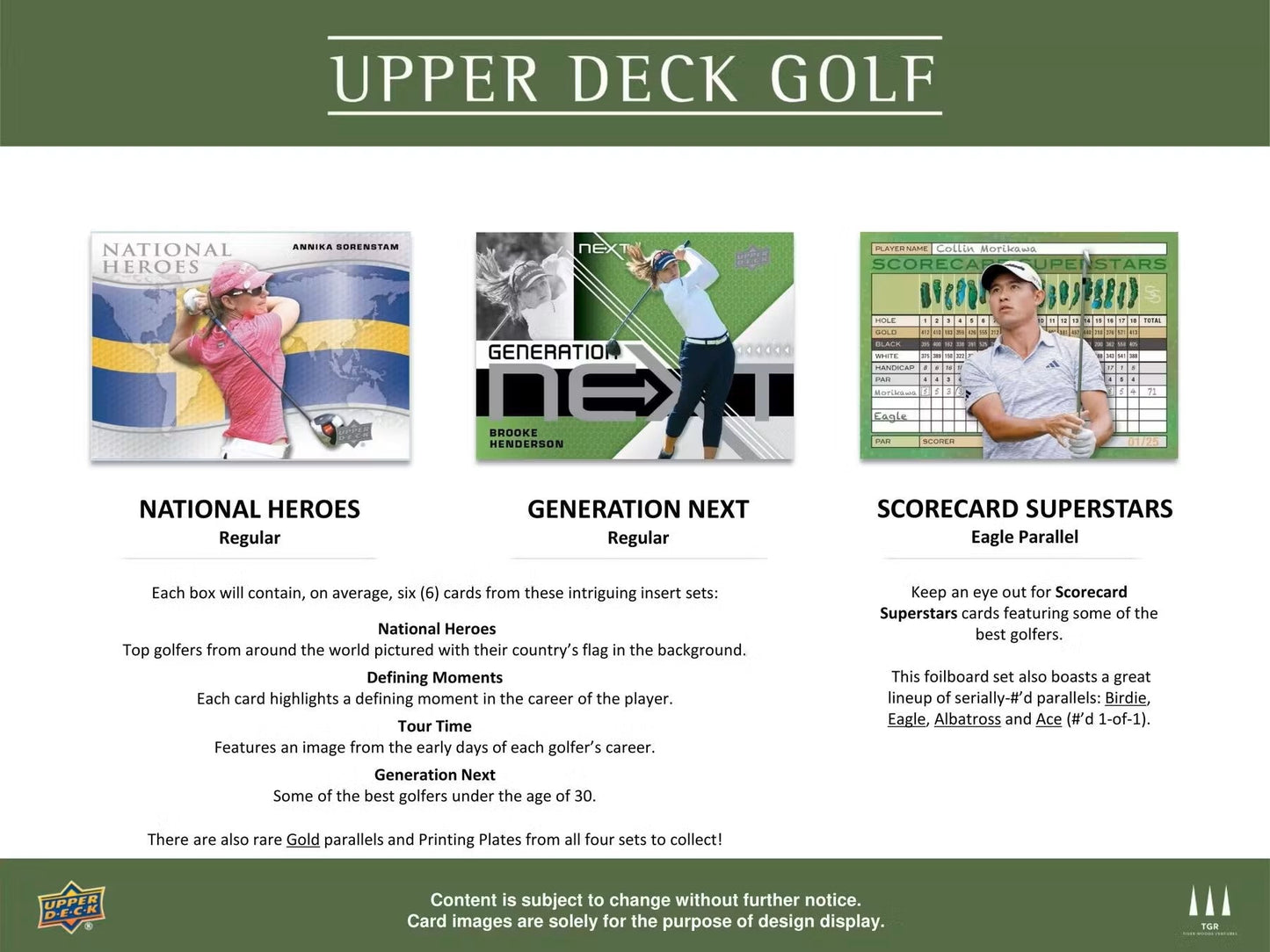 2024 Upper Deck Golf Hobby Box - Columbia Hobby - Sports Card Boxes - Toploaders - Card Savers
