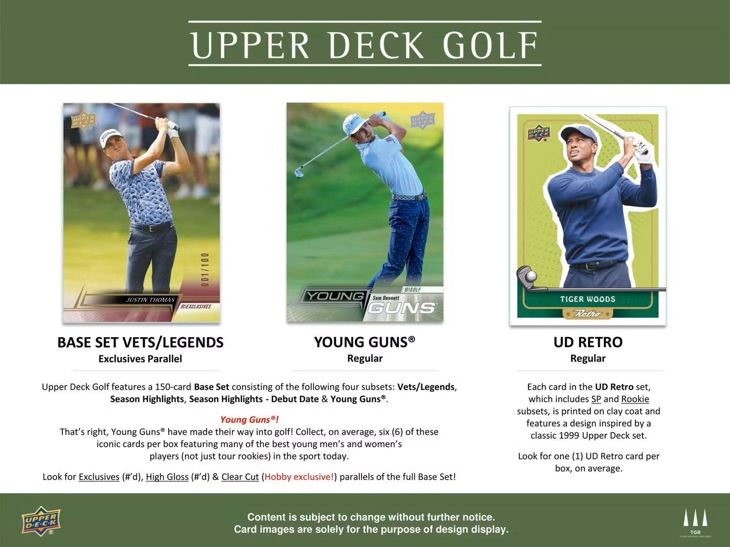 2024 Upper Deck Golf Hobby Box - Columbia Hobby - Sports Card Boxes - Toploaders - Card Savers