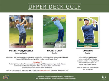 2024 Upper Deck Golf Hobby Box - Columbia Hobby - Sports Card Boxes - Toploaders - Card Savers