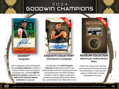 2024 Upper Deck Goodwin Champions Hobby Box | Columbia Sports Cards - Columbia Hobby - Sports Card Boxes - Toploaders - Card Savers