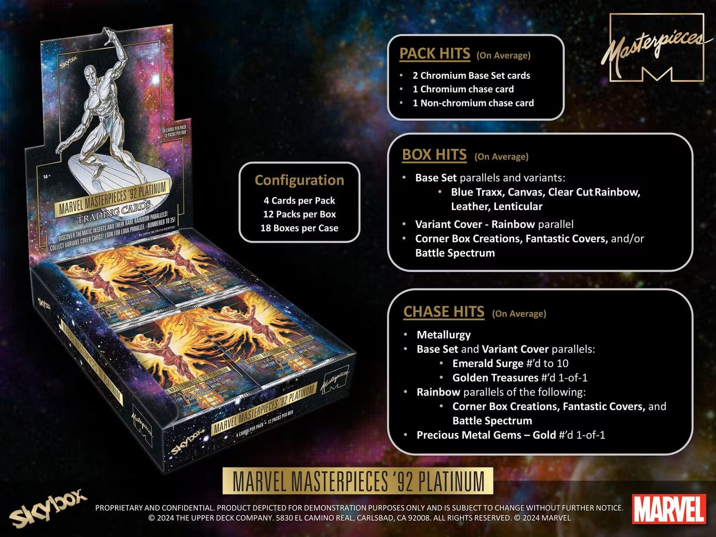 2024 Upper Deck Marvel Masterpieces '92 Platinum Hobby Box | Columbia Sports Cards - Columbia Hobby - Sports Card Boxes - Toploaders - Card Savers