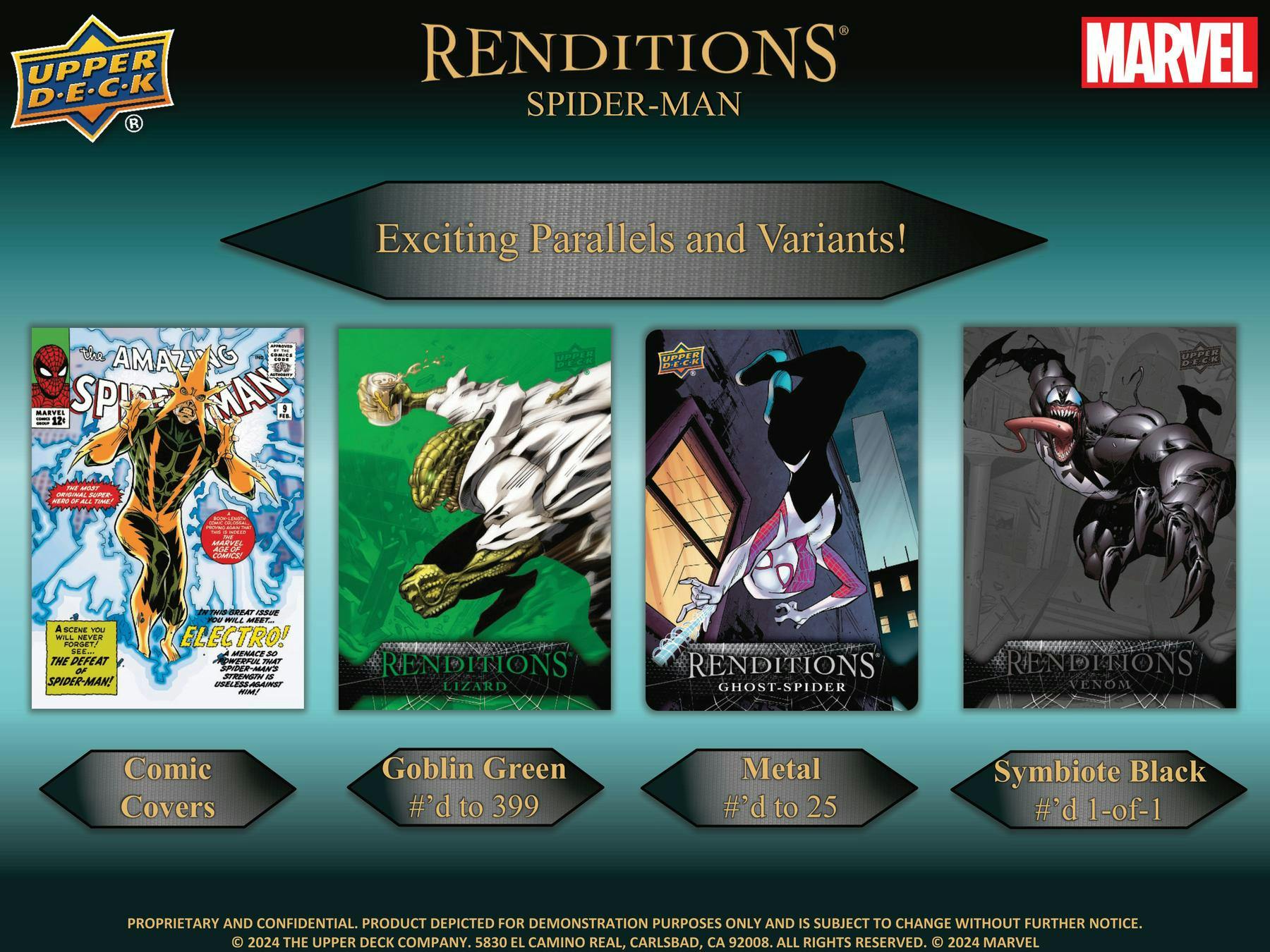 2024 Upper Deck Marvel Renditions Spider - Man Hobby - Columbia Hobby - Sports Card Boxes - Toploaders - Card Savers