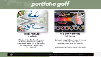 2024 Upper Deck Portfolio Golf Hobby Box - Columbia Hobby - Sports Card Boxes - Toploaders - Card Savers