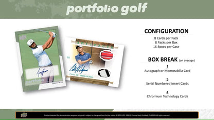 2024 Upper Deck Portfolio Golf Hobby Box - Columbia Hobby - Sports Card Boxes - Toploaders - Card Savers