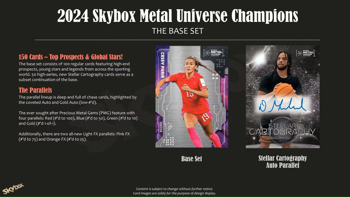 2024 Upper Deck Skybox Metal Universe Champions Hobby Box | Columbia Sports Cards - Columbia Hobby - Sports Card Boxes - Toploaders - Card Savers