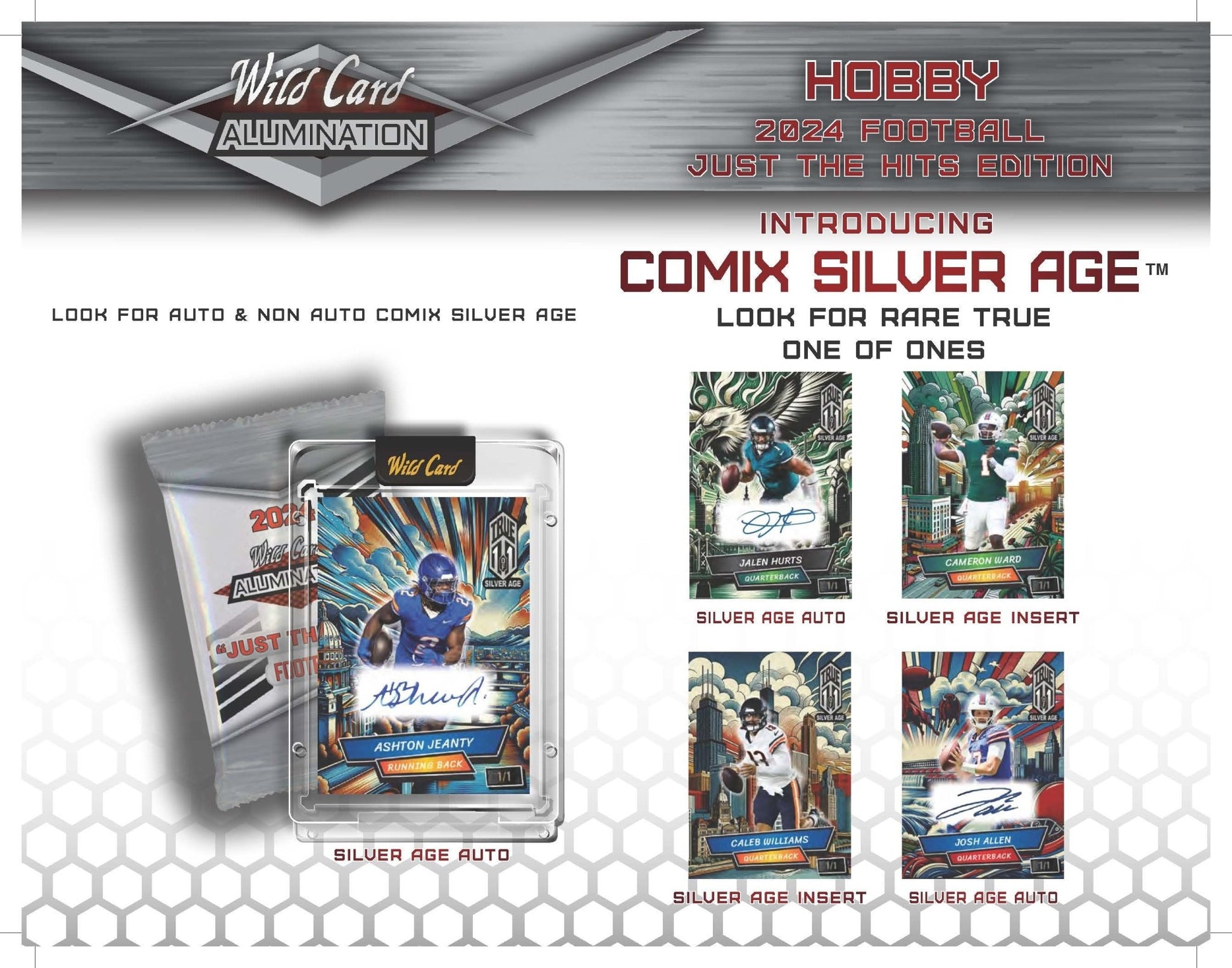2024 Wild Card Alumination Just The Hits Edition Football Box - Columbia Hobby - Sports Card Boxes - Toploaders - Card Savers