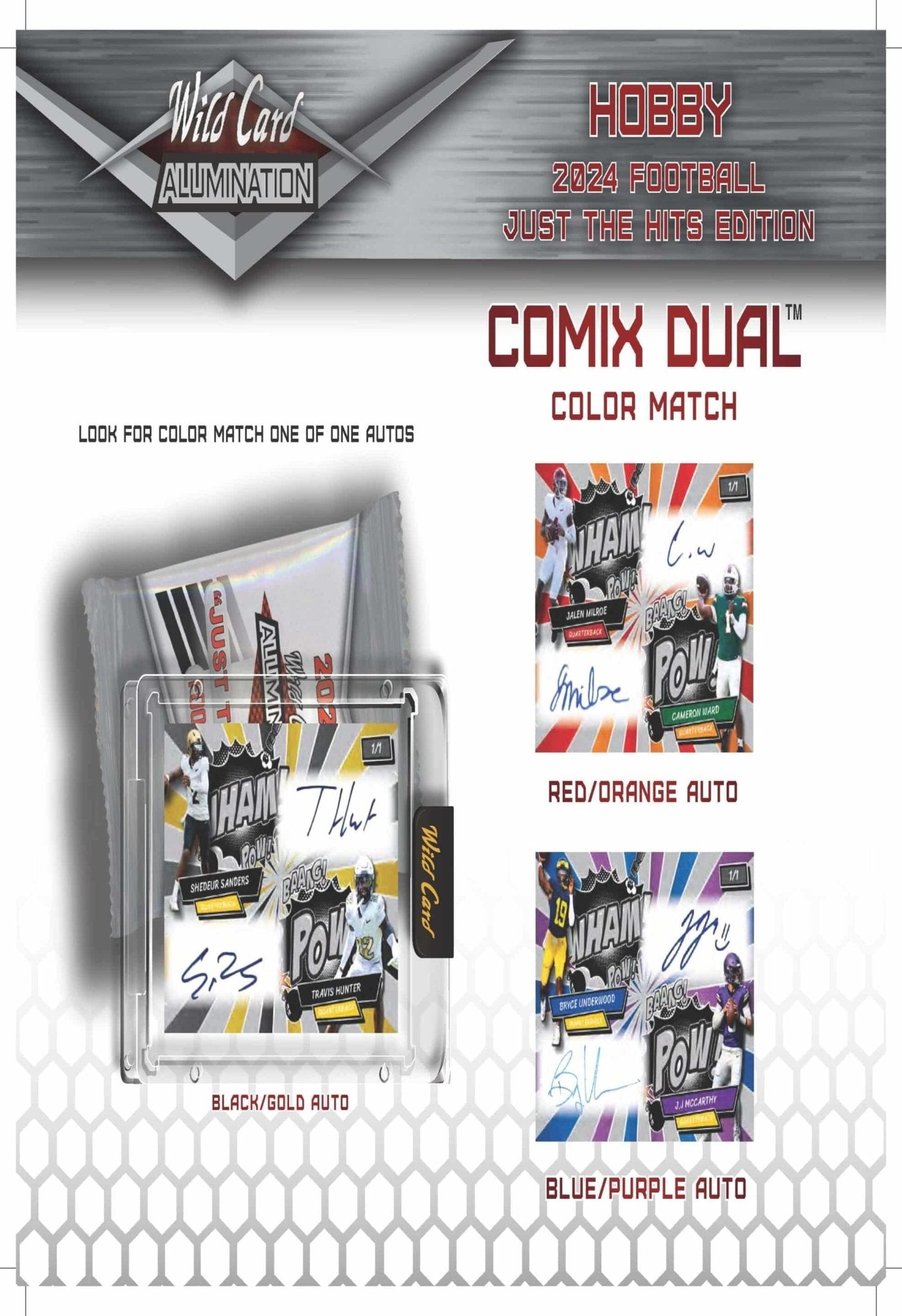 2024 Wild Card Alumination Just The Hits Edition Football Box - Columbia Hobby - Sports Card Boxes - Toploaders - Card Savers
