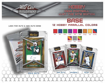 2024 Wild Card Alumination Just The Hits Edition Football Box - Columbia Hobby - Sports Card Boxes - Toploaders - Card Savers