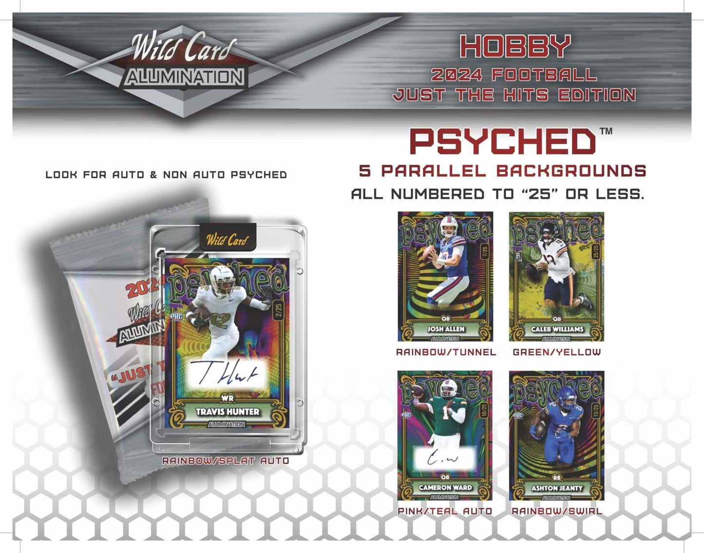 2024 Wild Card Alumination Just The Hits Edition Football Box - Columbia Hobby - Sports Card Boxes - Toploaders - Card Savers