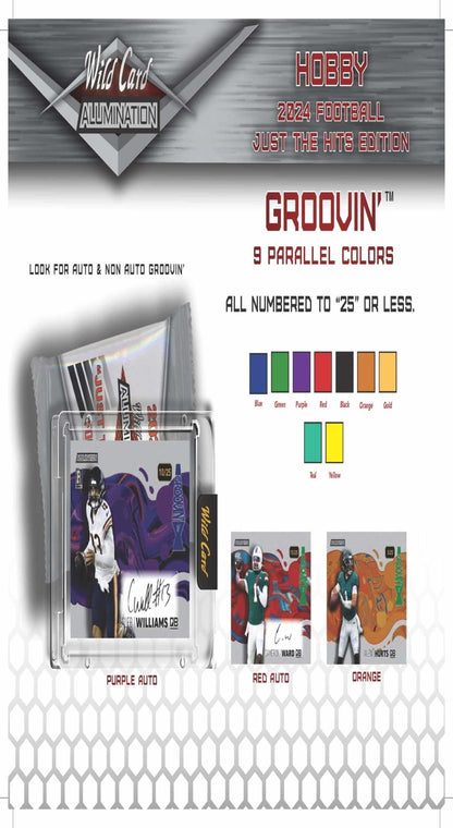2024 Wild Card Alumination Just The Hits Edition Football Box - Columbia Hobby - Sports Card Boxes - Toploaders - Card Savers
