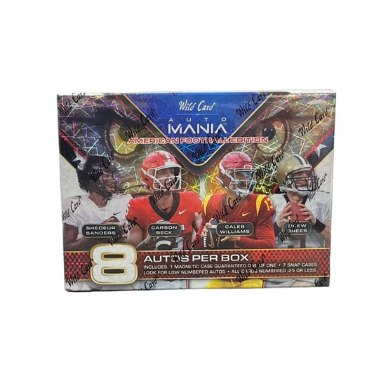 2024 Wild Card Auto Mania American Football Hobby Box - Columbia Hobby - Sports Card Boxes - Toploaders - Card Savers