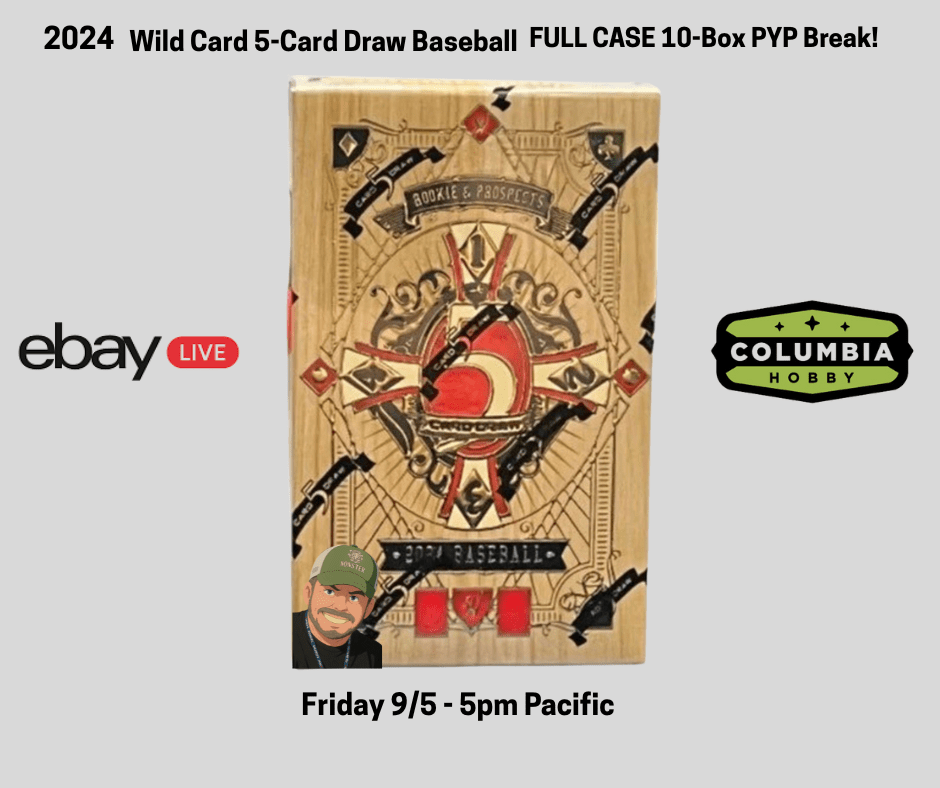 2024 Wild Card Five Card Draw Baseball Hobby Box - Columbia Hobby - Sports Card Boxes - Toploaders - Card Savers