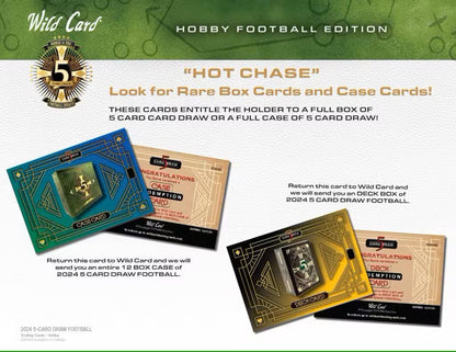 2024 Wild Card Five Card Draw Football Hobby Box - Columbia Hobby - Sports Card Boxes - Toploaders - Card Savers