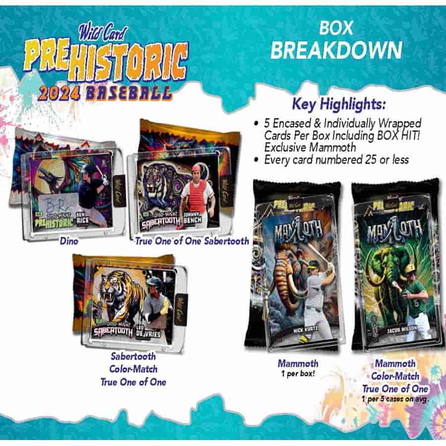 2024 Wild Card Pre - Historic Baseball Hobby Jumbo Box | Columbia Sports Cards - Columbia Hobby - Sports Card Boxes - Toploaders - Card Savers