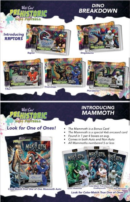 2024 Wild Card Pre - Historic Football Hobby Jumbo Box - Columbia Hobby - Sports Card Boxes - Toploaders - Card Savers