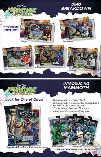 2024 Wild Card Pre - Historic Football Hobby Jumbo Box - Columbia Hobby - Sports Card Boxes - Toploaders - Card Savers