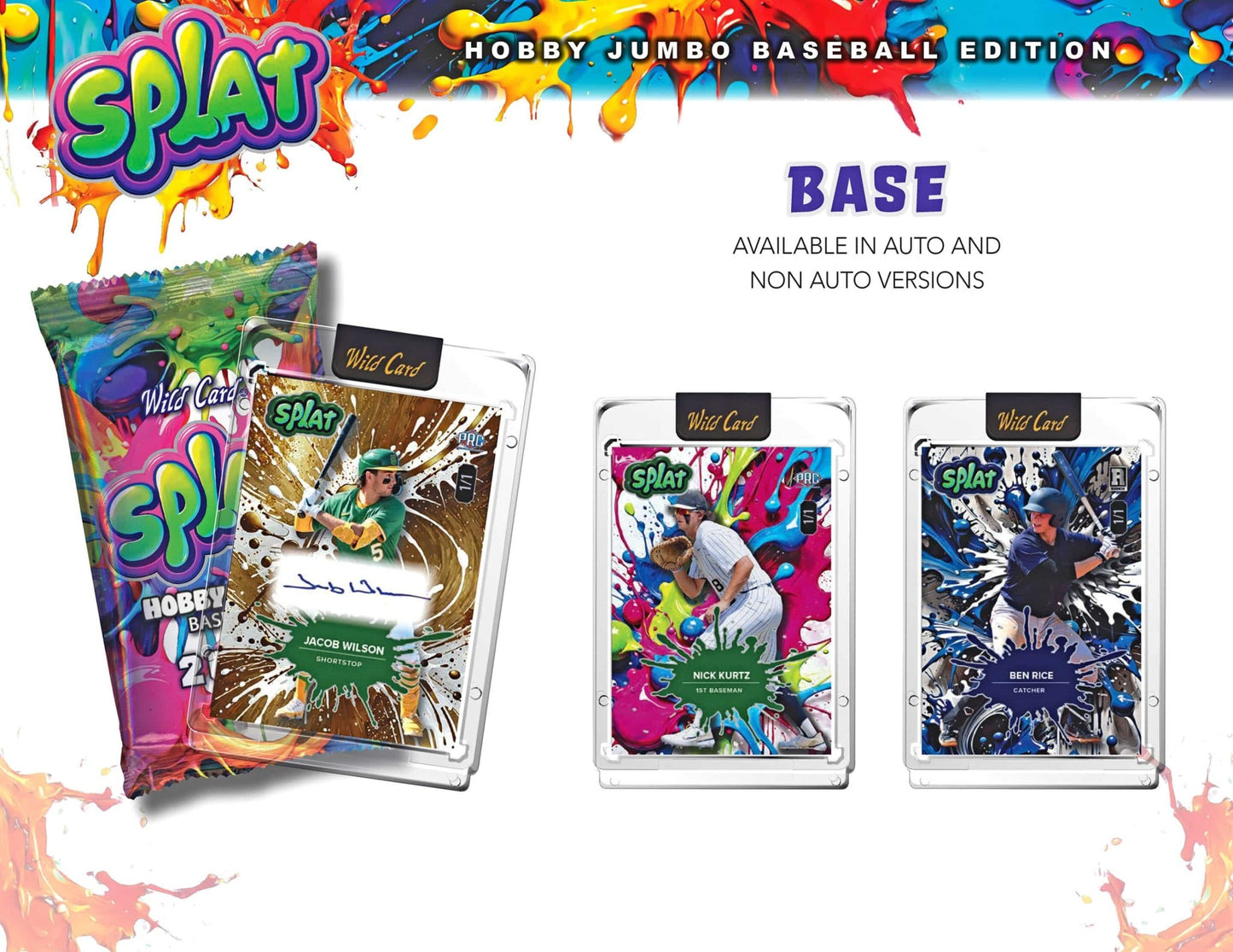 2024 Wild Card Splat Baseball Jumbo Box | Columbia Sports Cards - Columbia Hobby - Sports Card Boxes - Toploaders - Card Savers