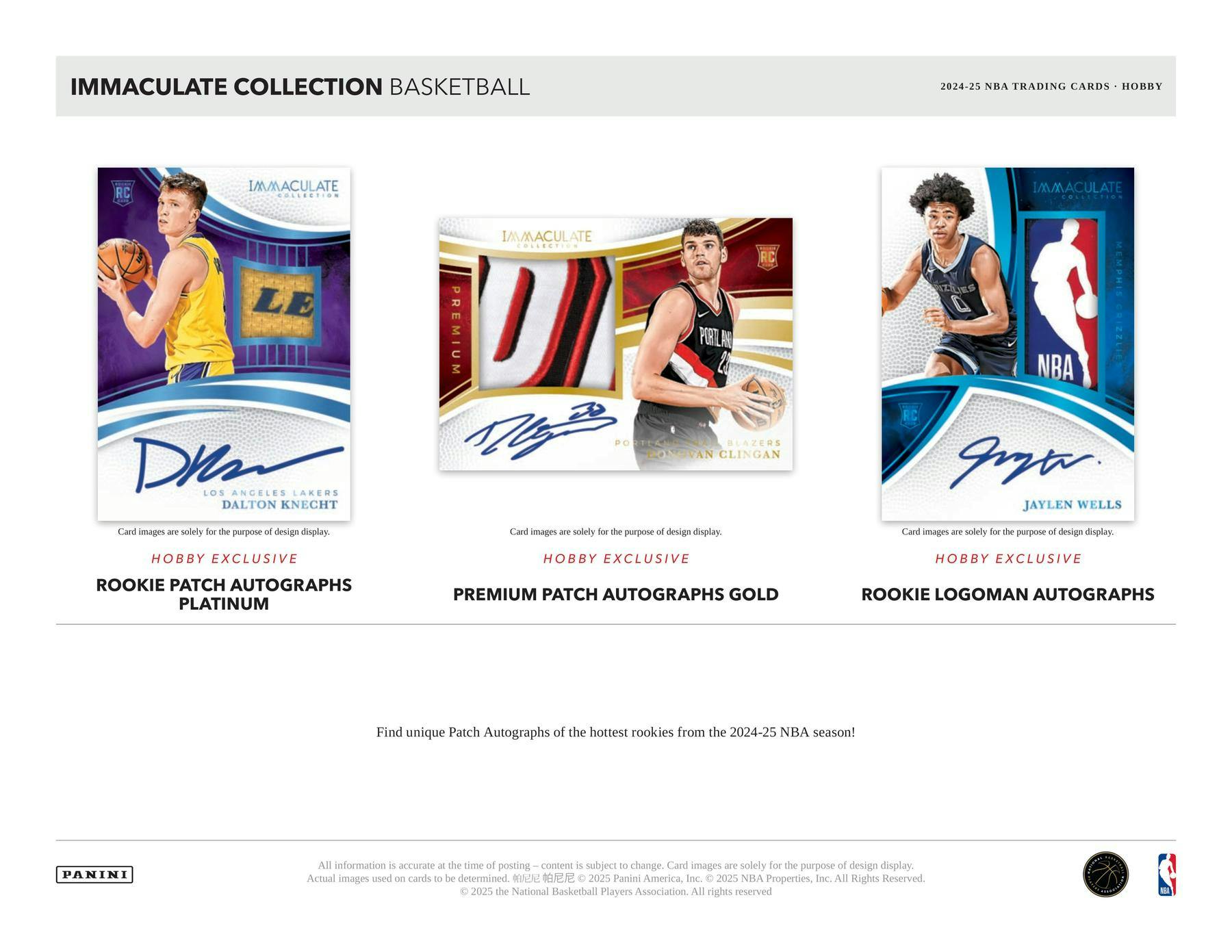 2024/25 Panini Immaculate Basketball Hobby Box | Columbia Sports Cards - Columbia Hobby - Sports Card Boxes - Toploaders - Card Savers