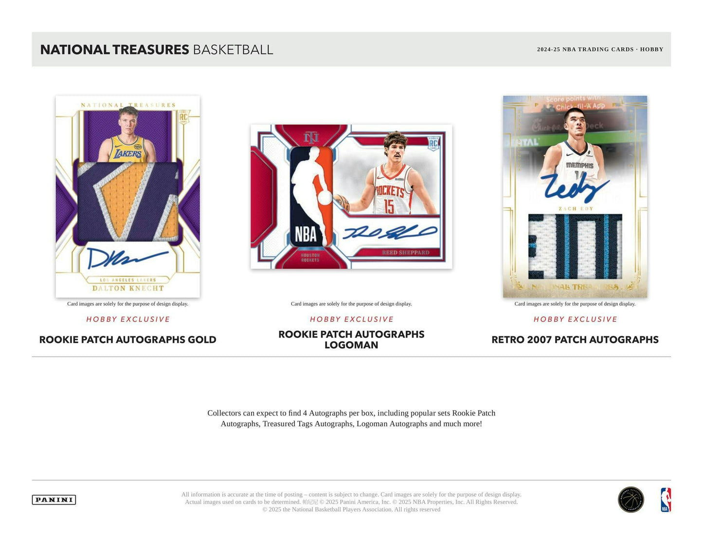 2024/25 Panini National Treasures Basketball Hobby Box | Columbia Sports Cards - Columbia Hobby - Sports Card Boxes - Toploaders - Card Savers