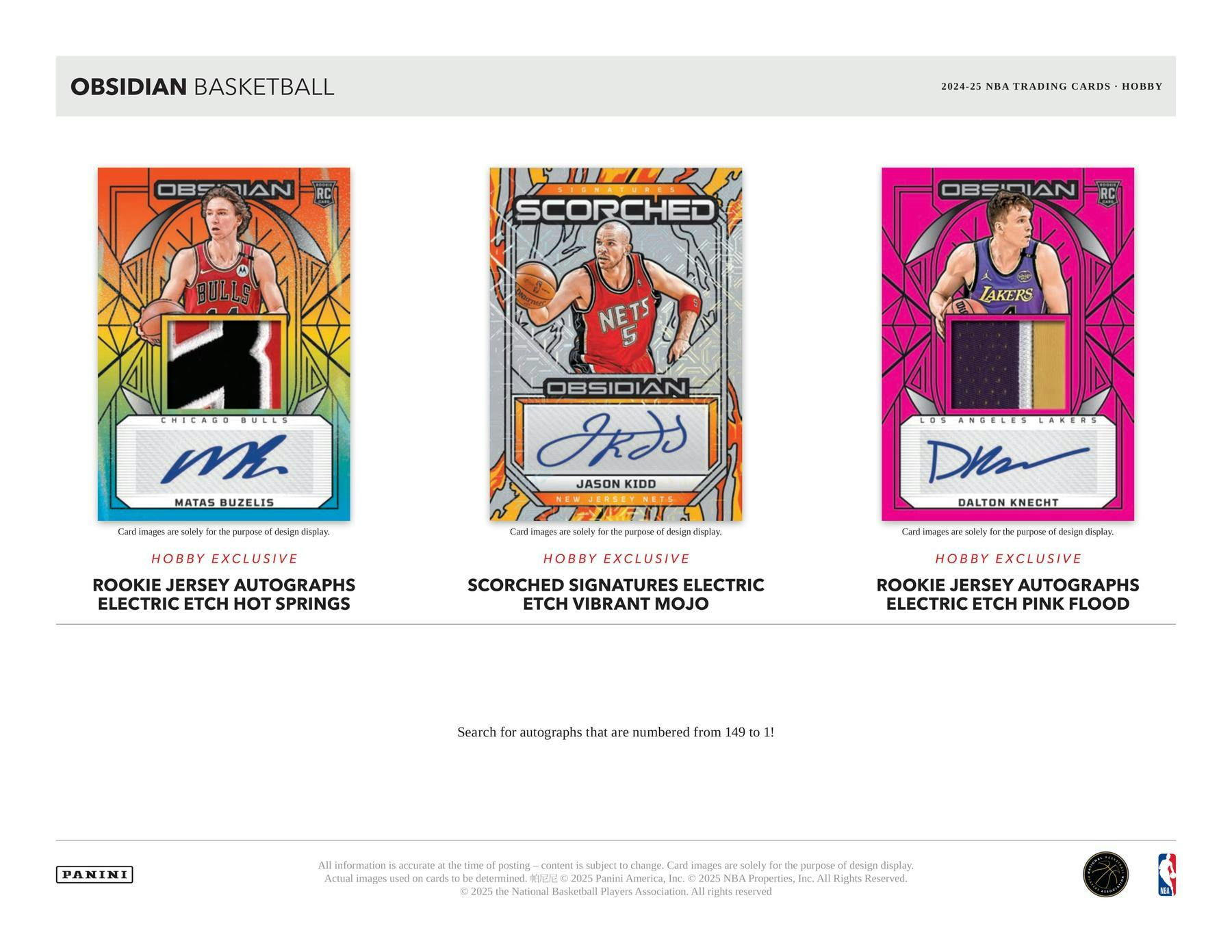 2024/25 Panini Obsidian Basketball Hobby Box | Columbia Sports Cards - Columbia Hobby - Sports Card Boxes - Toploaders - Card Savers