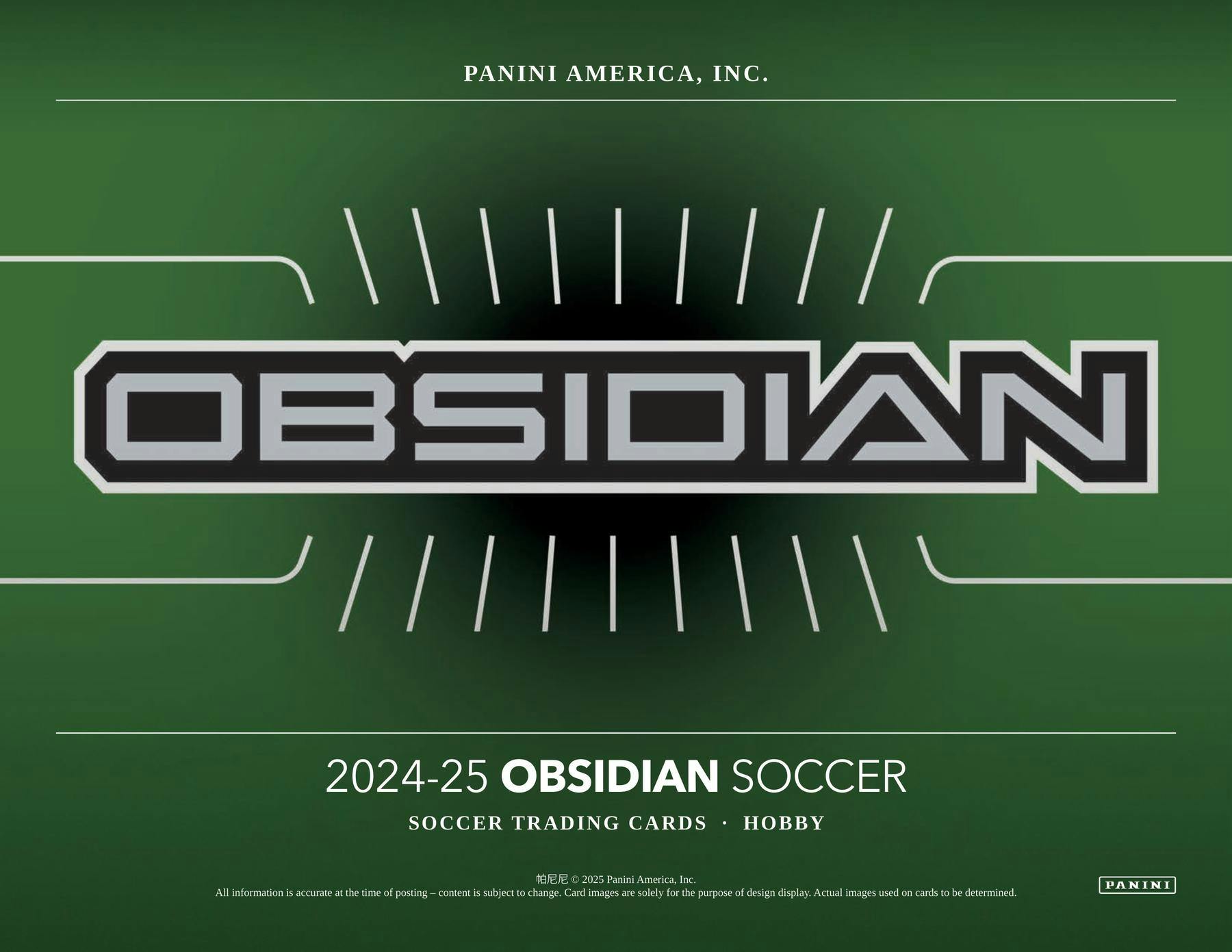 2024‑25 Panini Obsidian Soccer Hobby Box - Columbia Hobby - Sports Card Boxes - Toploaders - Card Savers