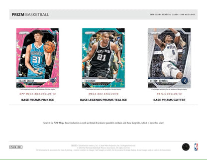 2024/25 Panini Prizm Basketball Mega Box (Pink Ice Prizms!) - Columbia Hobby - Sports Card Boxes - Toploaders - Card Savers