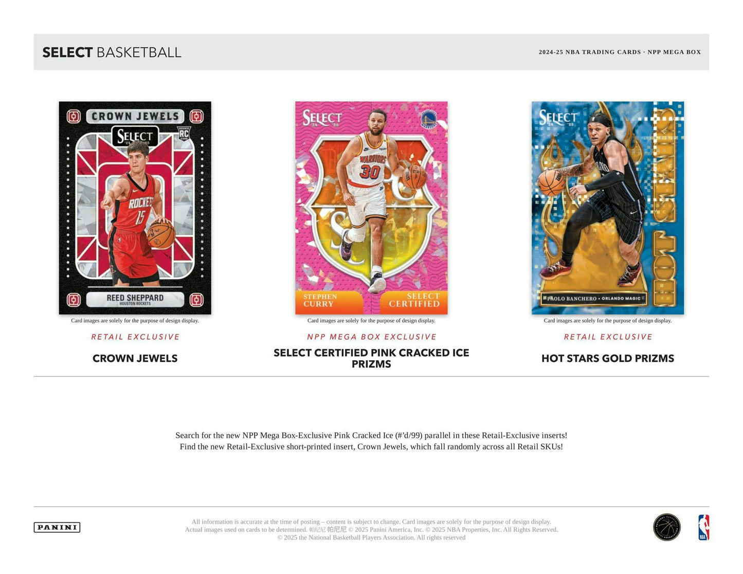 2024/25 Panini Select Basketball Mega Box (Cracked Ice Parallels) | Columbia Sports Cards - Columbia Hobby - Sports Card Boxes - Toploaders - Card Savers