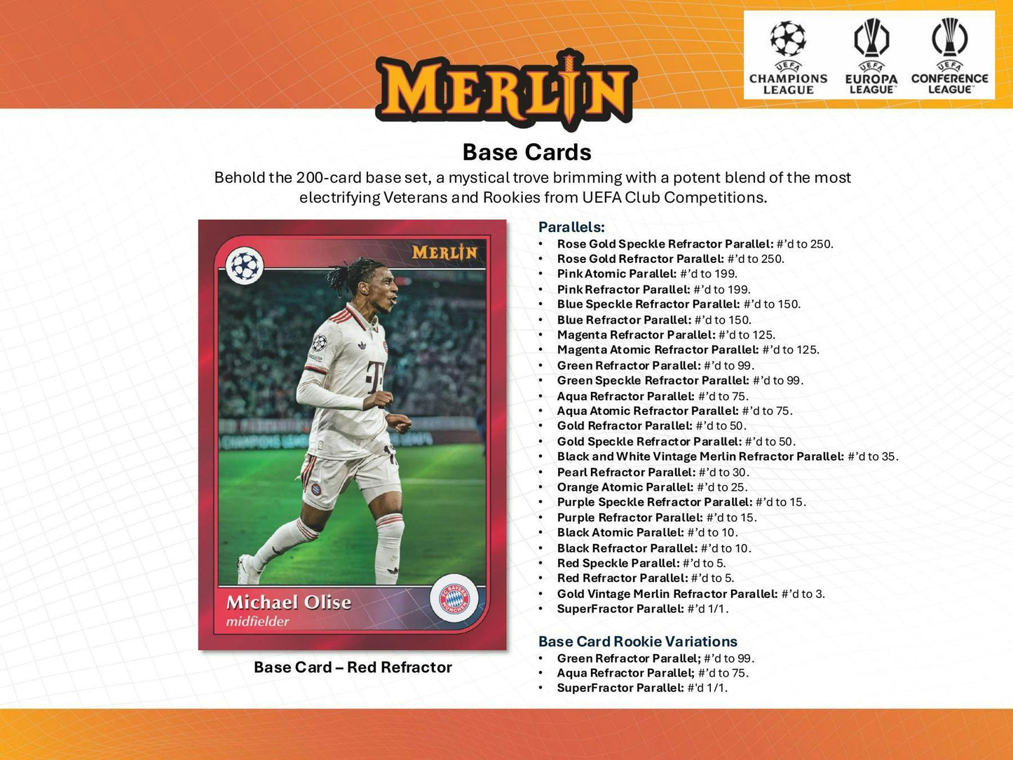2024/25 Topps Chrome Merlin UEFA Soccer 7 - Pack Blaster Box (POS) - Columbia Hobby - Sports Card Boxes - Toploaders - Card Savers