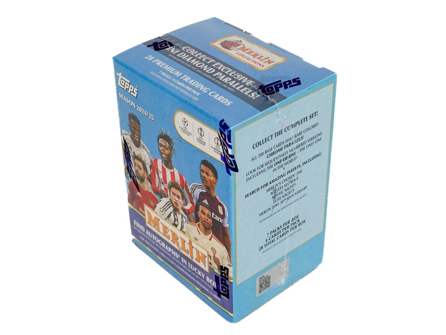2024/25 Topps Chrome Merlin UEFA Soccer 7 - Pack Blaster Box (POS) - Columbia Hobby - Sports Card Boxes - Toploaders - Card Savers