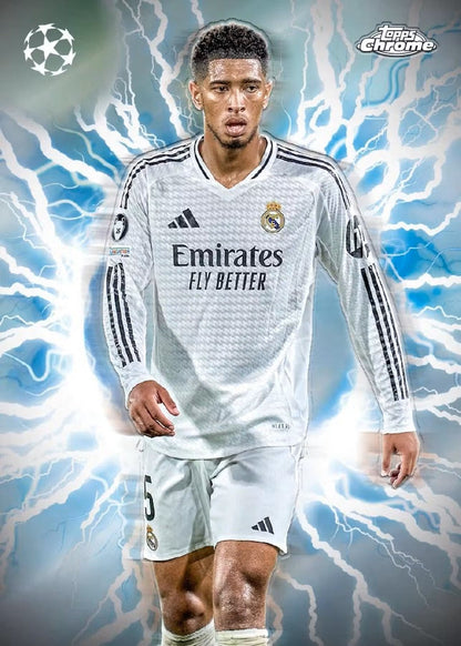 2024/25 Topps Chrome UEFA Club Competitions Soccer Hobby Jumbo Box - Columbia Hobby - Sports Card Boxes - Toploaders - Card Savers